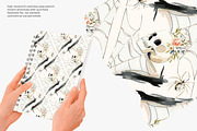 gothic skeleton seamless pattern, a Pattern Graphic by Pink Studio Art (Thumbnail 4 of 4)