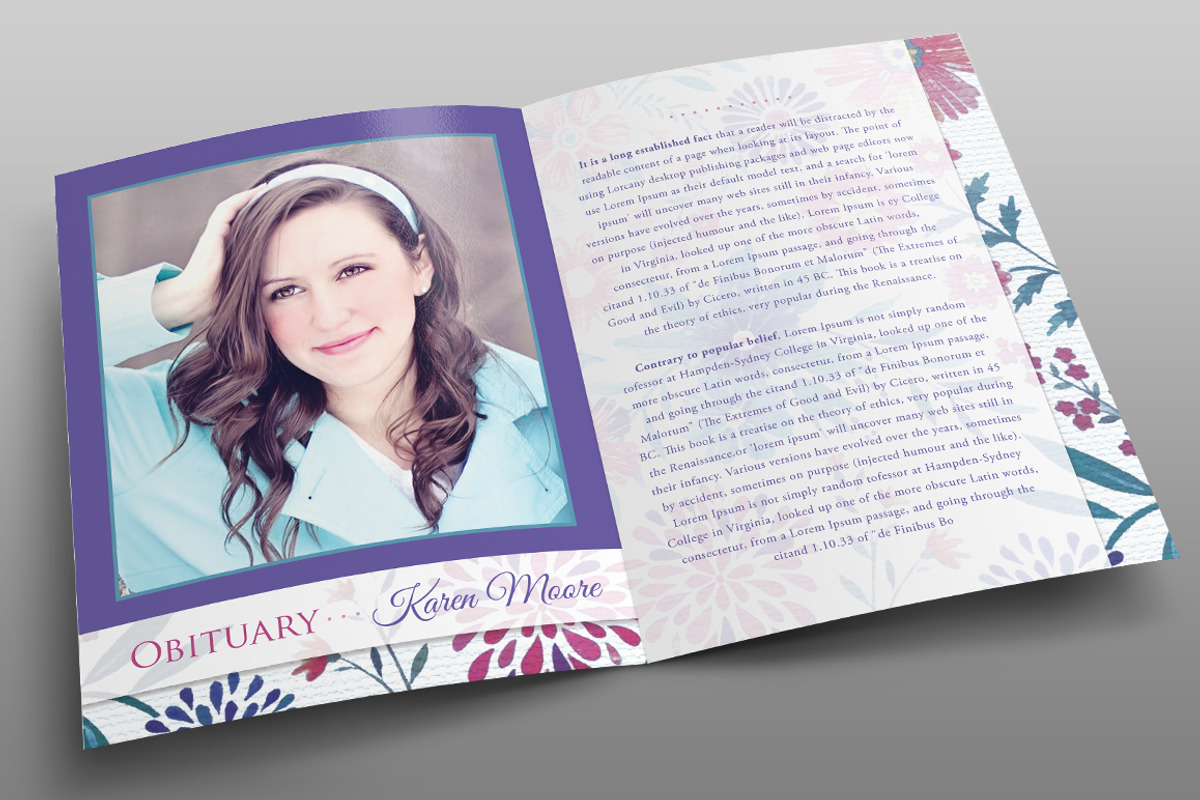 Floral Funeral Program, a Brochure Template by Royallove (Photo 2 of 5)