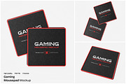 Gaming Mousepad Mockup, a Merchandise Mockup by Unerispace (Thumbnail 1 of 5)