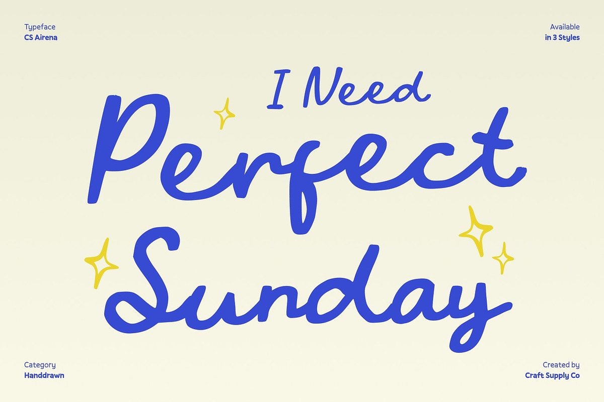 CS Airena – Handwritten Script Font, a Script Font by Craft Supply Co. (Photo 2 of 8)