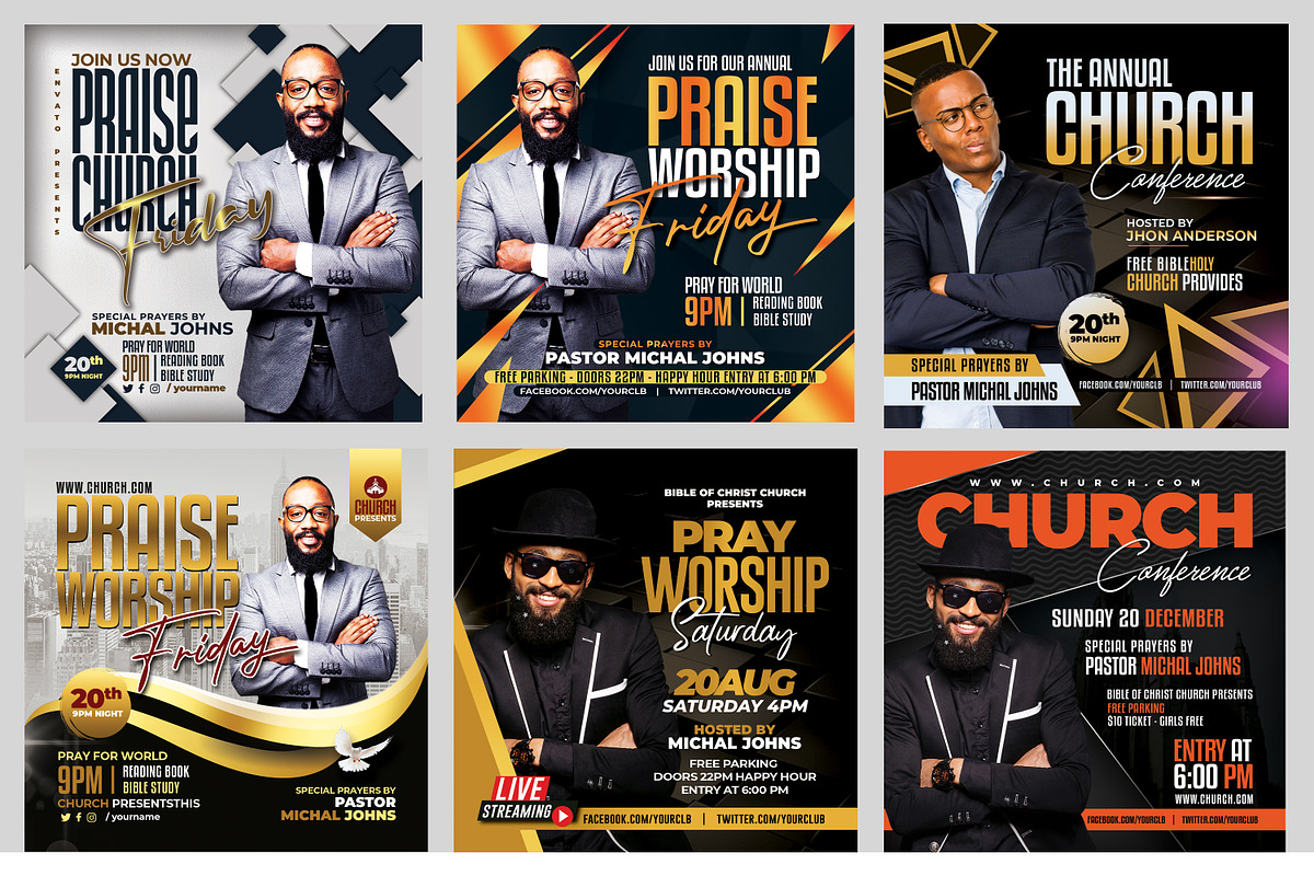 New-200 Church Flyers Bundle, a Flyer Template by AfzaalGraphics (Photo 16 of 41)