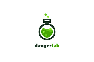Vector flask logotype
