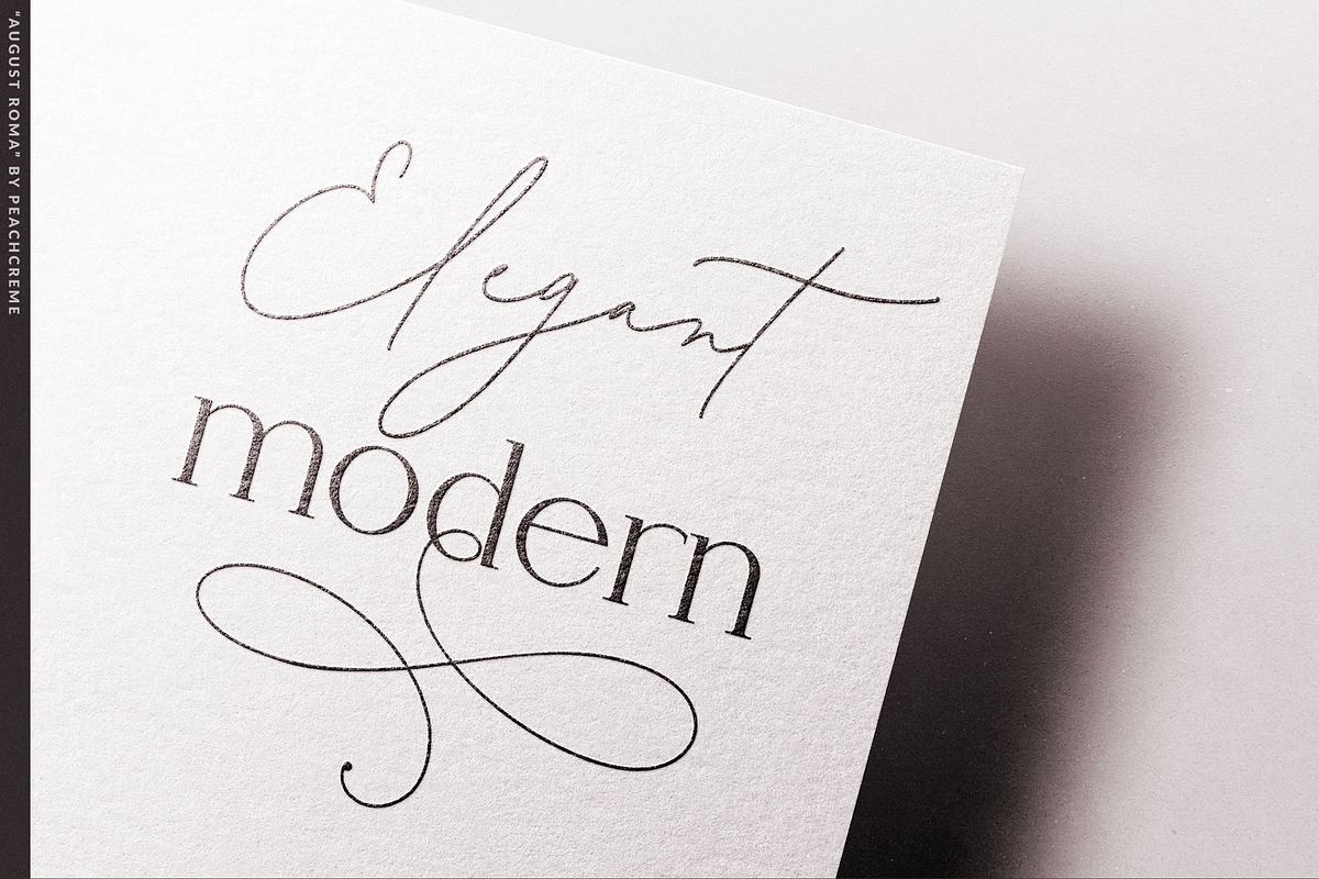 August Roma//Elegant Luxury Font Duo, a Handwritten Font by PeachCreme (Photo 26 of 43)