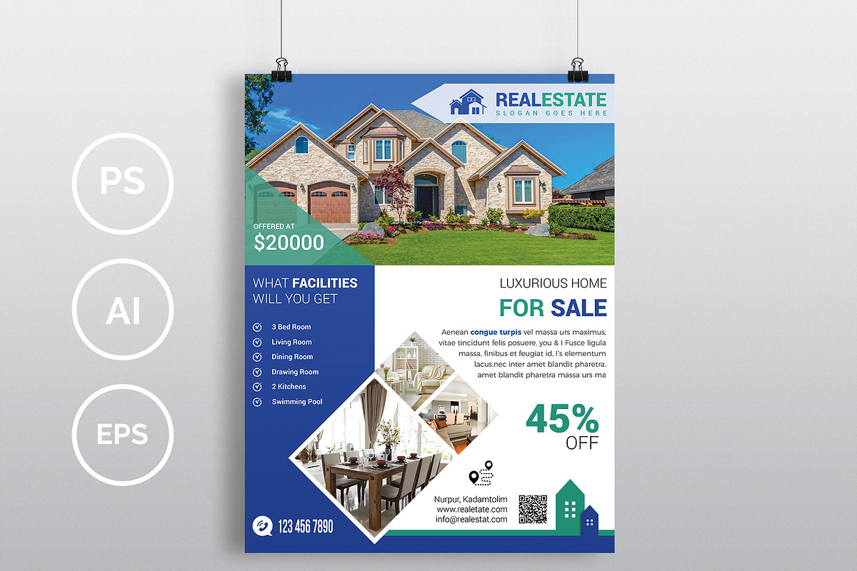 10 Real Estate Flyers Bundle 90% OFF, a Flyer Template by Imagine Design Studio (Photo 4 of 11)