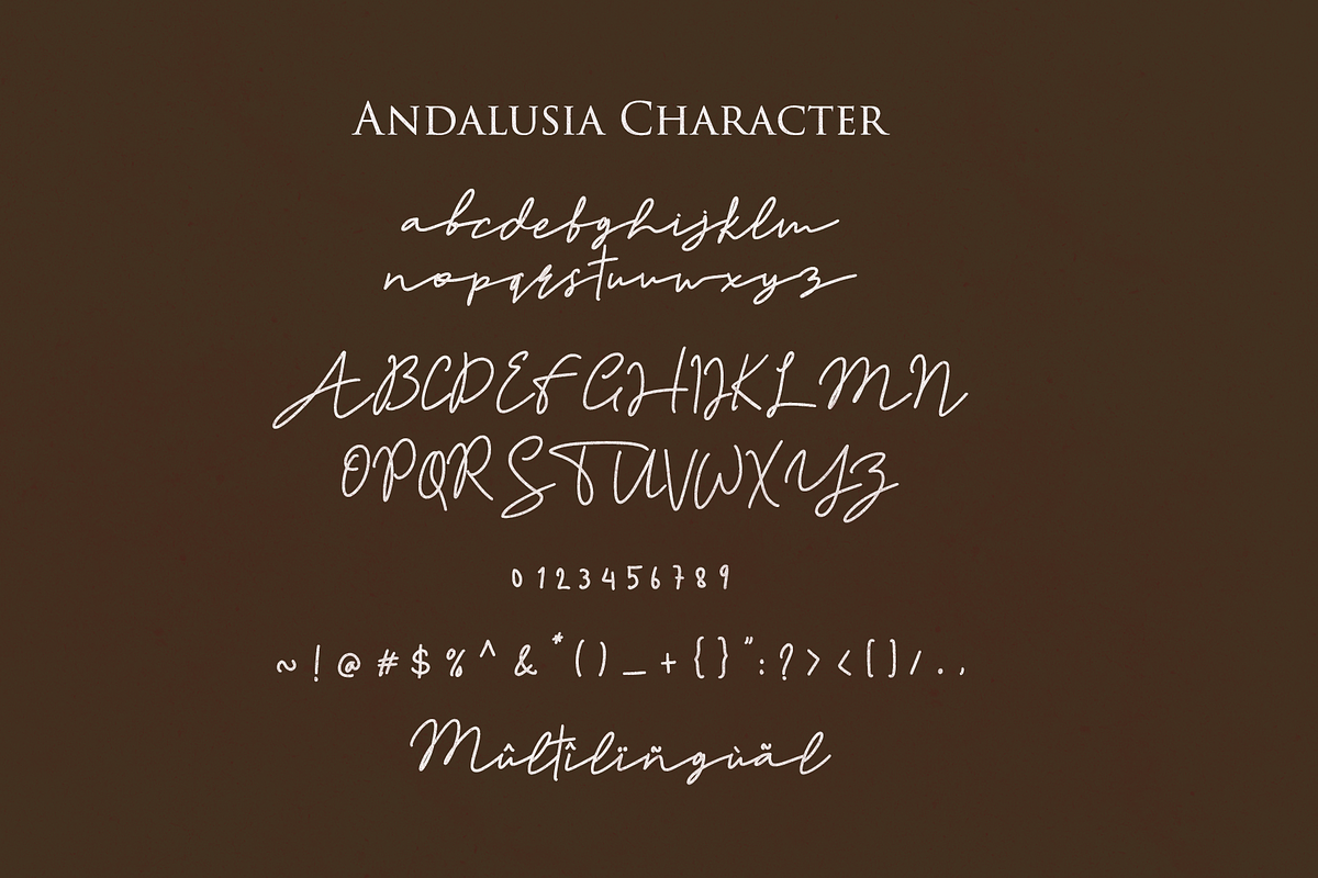 Andalusia - Signature font, a Script Font by BearyType Studio (Photo 7 of 7)