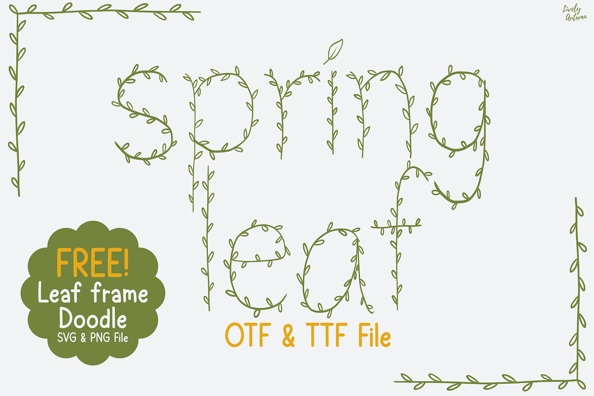 Springleaf | Handwriting Font, a Handwritten Font by LivelyAutumn11.11 (Photo 1 of 5)