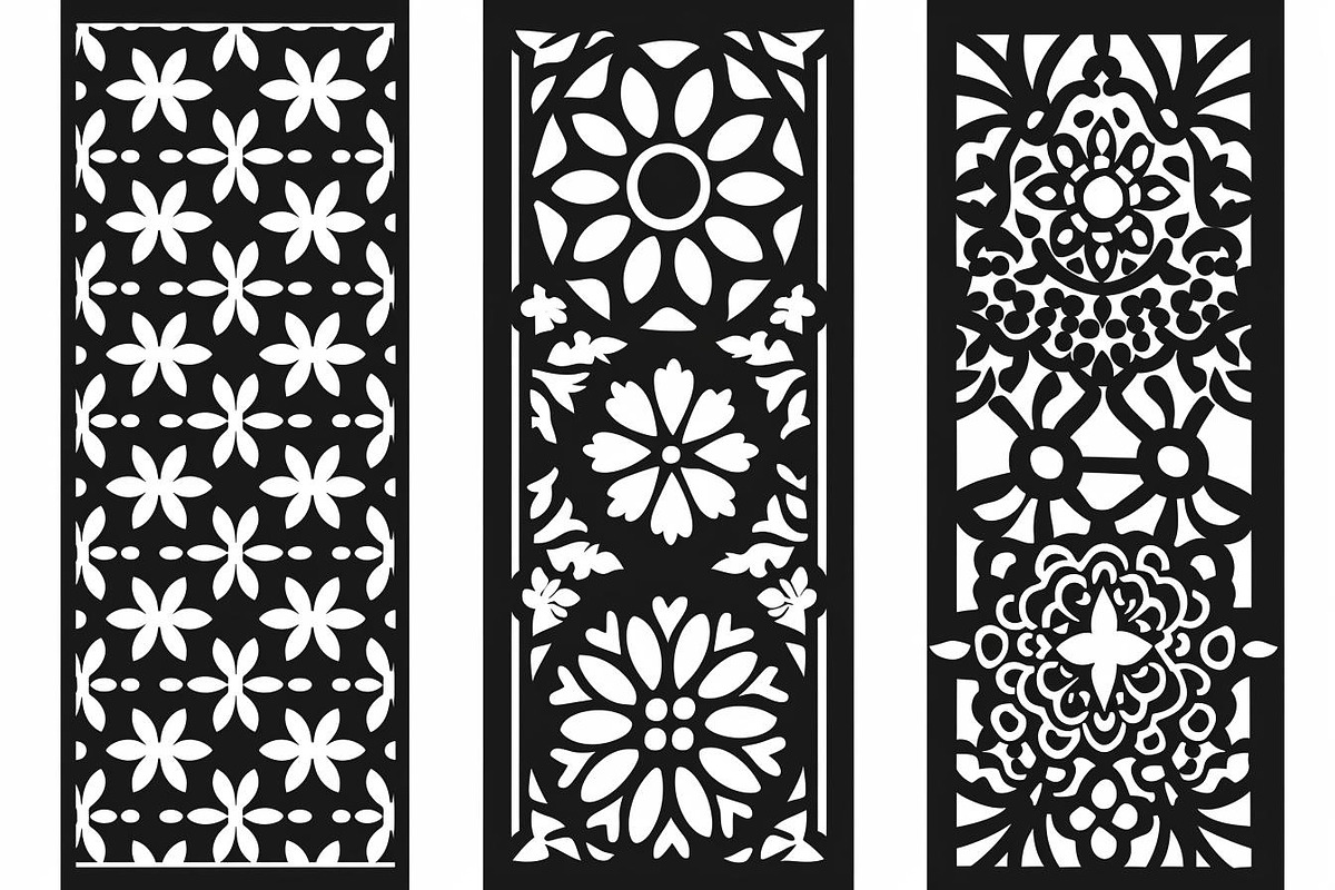 Elegant Floral Laser Cut Panel Bund, an Object Graphic by Creativeshirt (Photo 3 of 10)