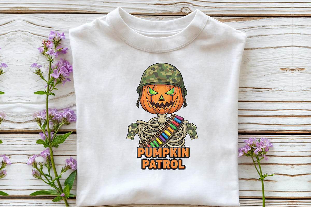Camo Pumpkin Halloween Sublimation, an Illustration by DreamCafeArt (Photo 6 of 6)