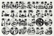 Beach Scenes SVG Graphics, a Seasonal Illustration by DENIDigitalArtSudio (Thumbnail 5 of 8)