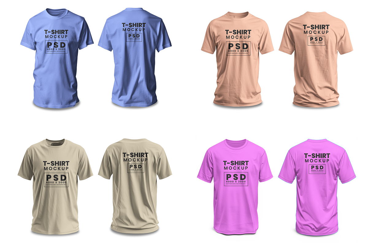 BUNDLE Tshirt Clothing Mockup, an Apparel Mockup by DigitAuras (Photo 3 of 7)