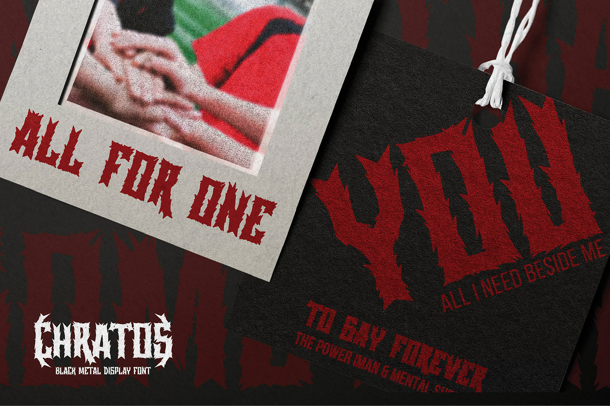 CHRATOS - Black Metal Display Font, a Font by Gassstype (Photo 3 of 8)
