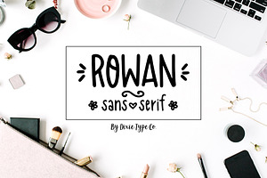 Rowan Sans Serif Font, a Sans Serif Font by Blush Font Co.