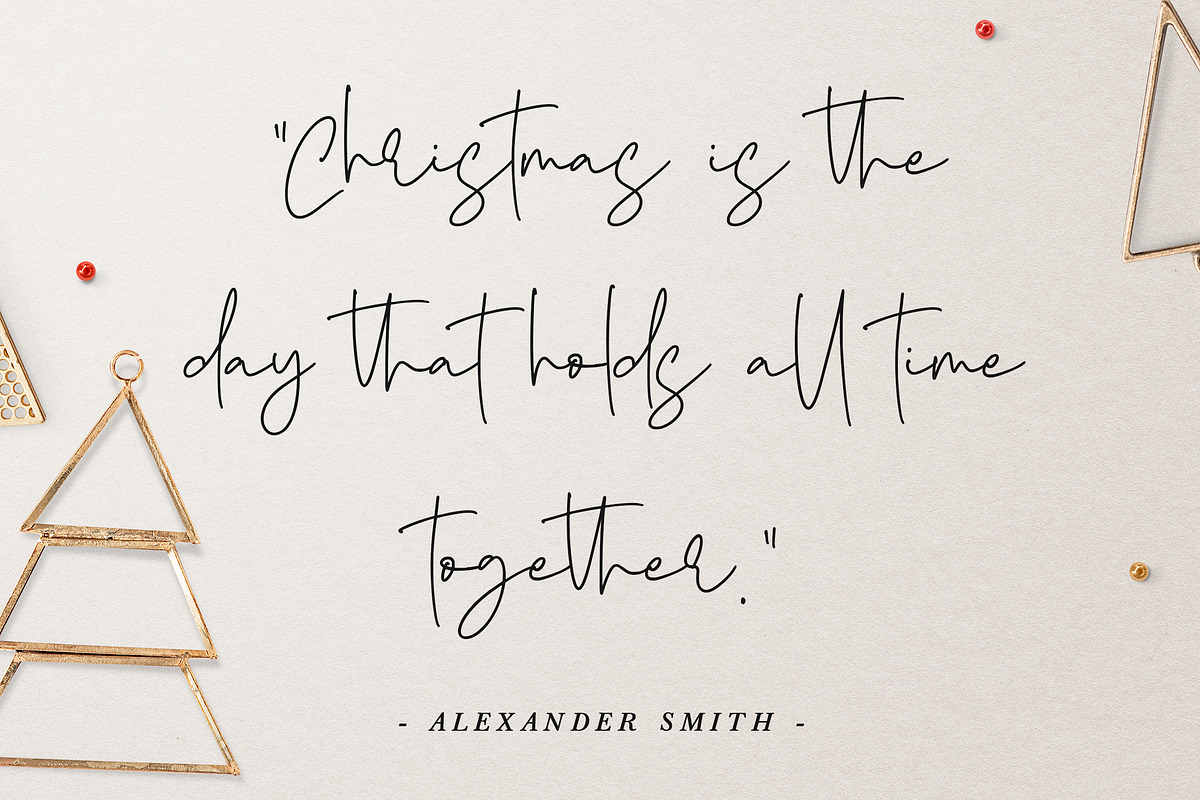 Yearbook Christmas - Calligraphy, a Handwritten Font by Arendxstudio (Photo 8 of 9)
