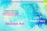 20 Abstract Watercolor Backgrounds, a Texture Graphic by Svetlana Kononova (Thumbnail 4 of 11)