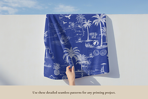 Coconut Tree Toile De Jouy