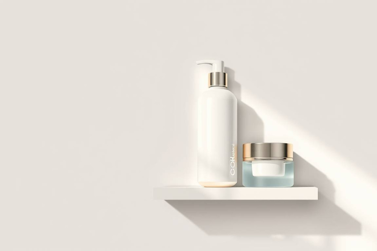 63 Skincare Bottle & Jar Set Mockup, an Advertising Mockup by adenpinkstore (Photo 5 of 25)