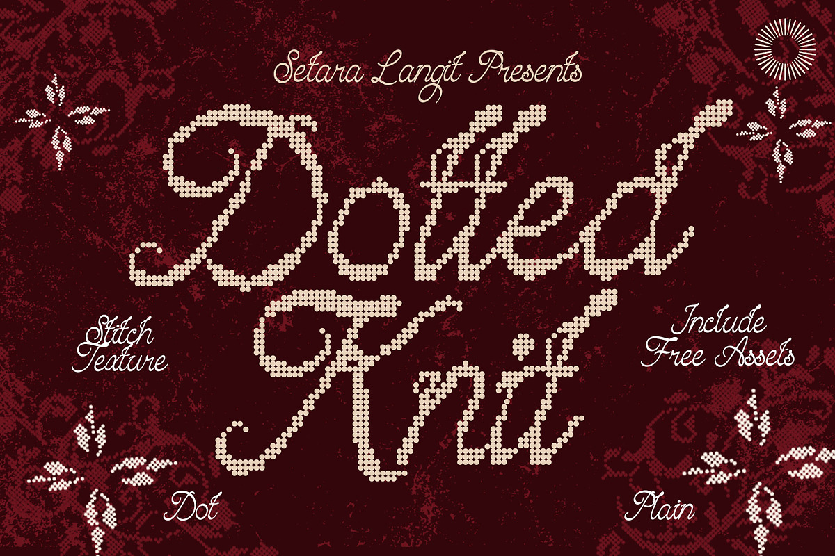 Dotted Knit - Embroidery Script, a Script Font by Setara Langit CreativeStd (Photo 1 of 12)