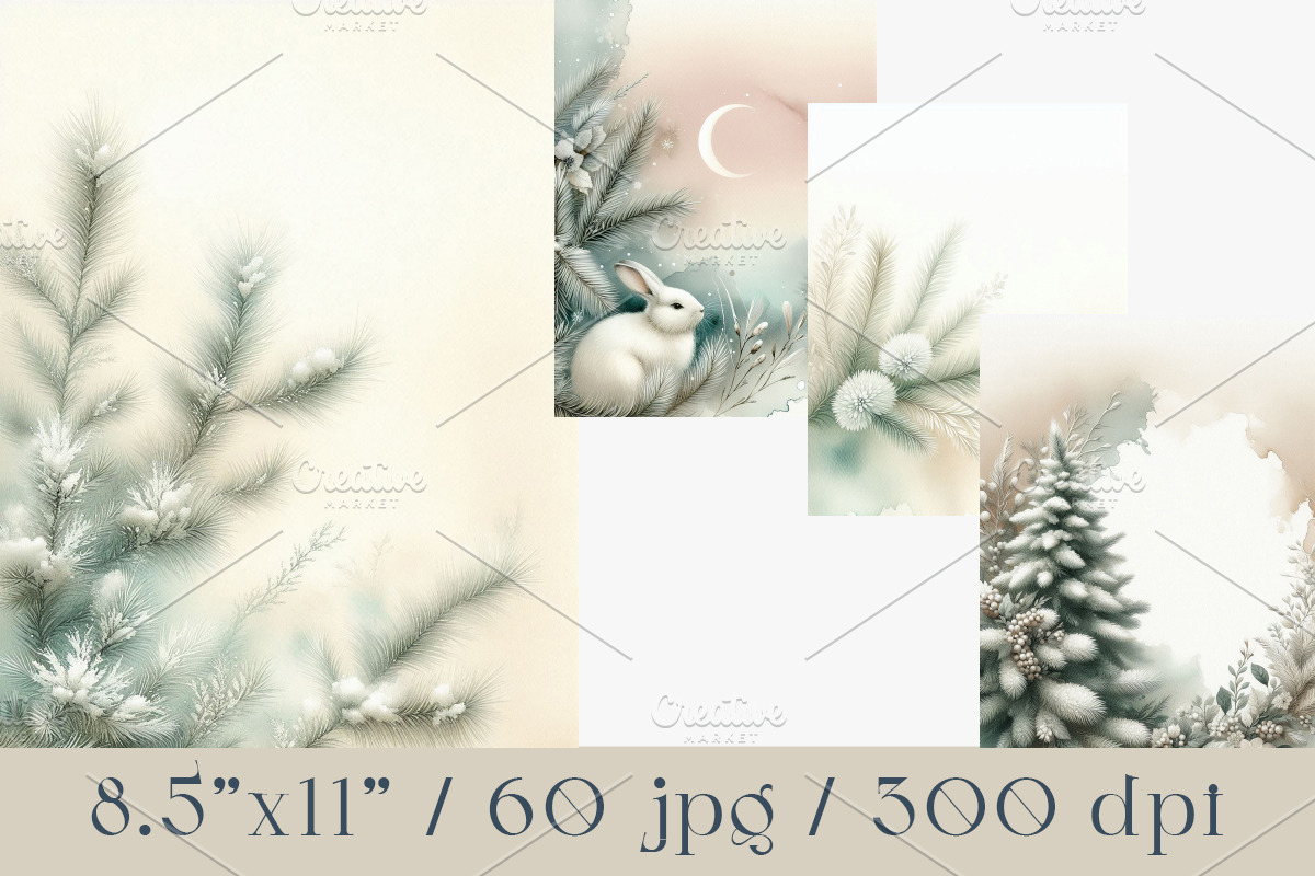 Winter Junk Journal Pages Bundle., a Seasonal Illustration by GalaDesign03 (Photo 2 of 11)