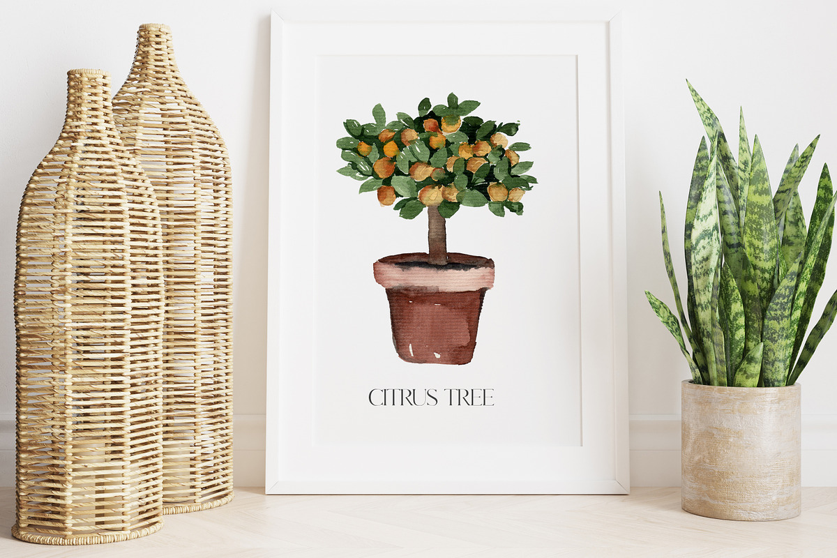 SALE! Watercolor DECORATIVE TREES, a Decorative Illustration by Julia Bogdan (Photo 2 of 4)