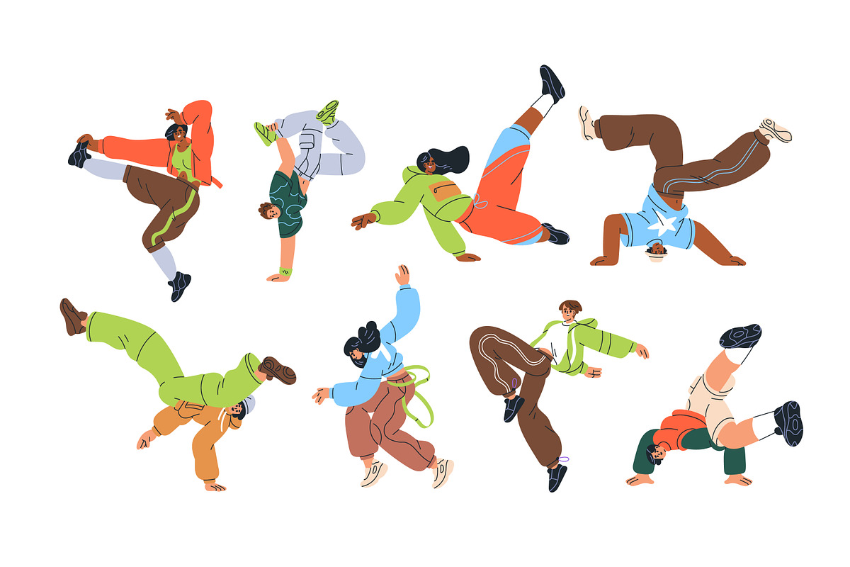 People dancing breakdance set, a Person Illustration by Good Studio (Photo 3 of 5)