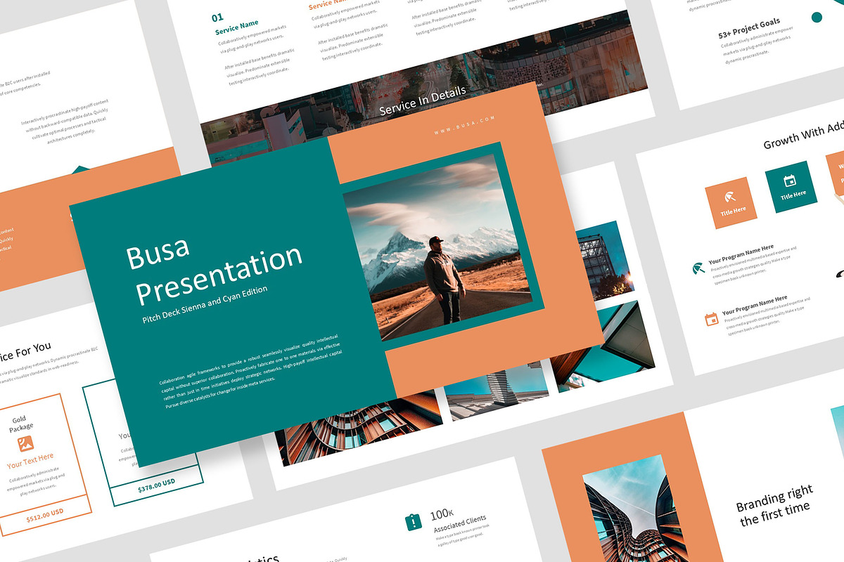 Busa : Pitch Deck Powerpoint, a Presentation Template by Punkl Camp (Photo 1 of 9)