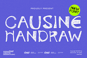 Causine Handraw Textured Display, a Handwritten Font by Ideal Eksis (Thumbnail 1 of 6)