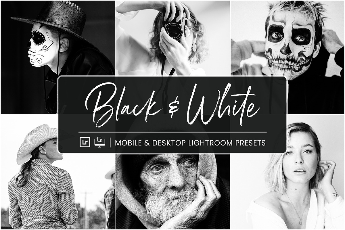 BLACK & WHITE LIGHTROOM PRESETS, an Action Add-On by Nes Design Co (Photo 1 of 13)