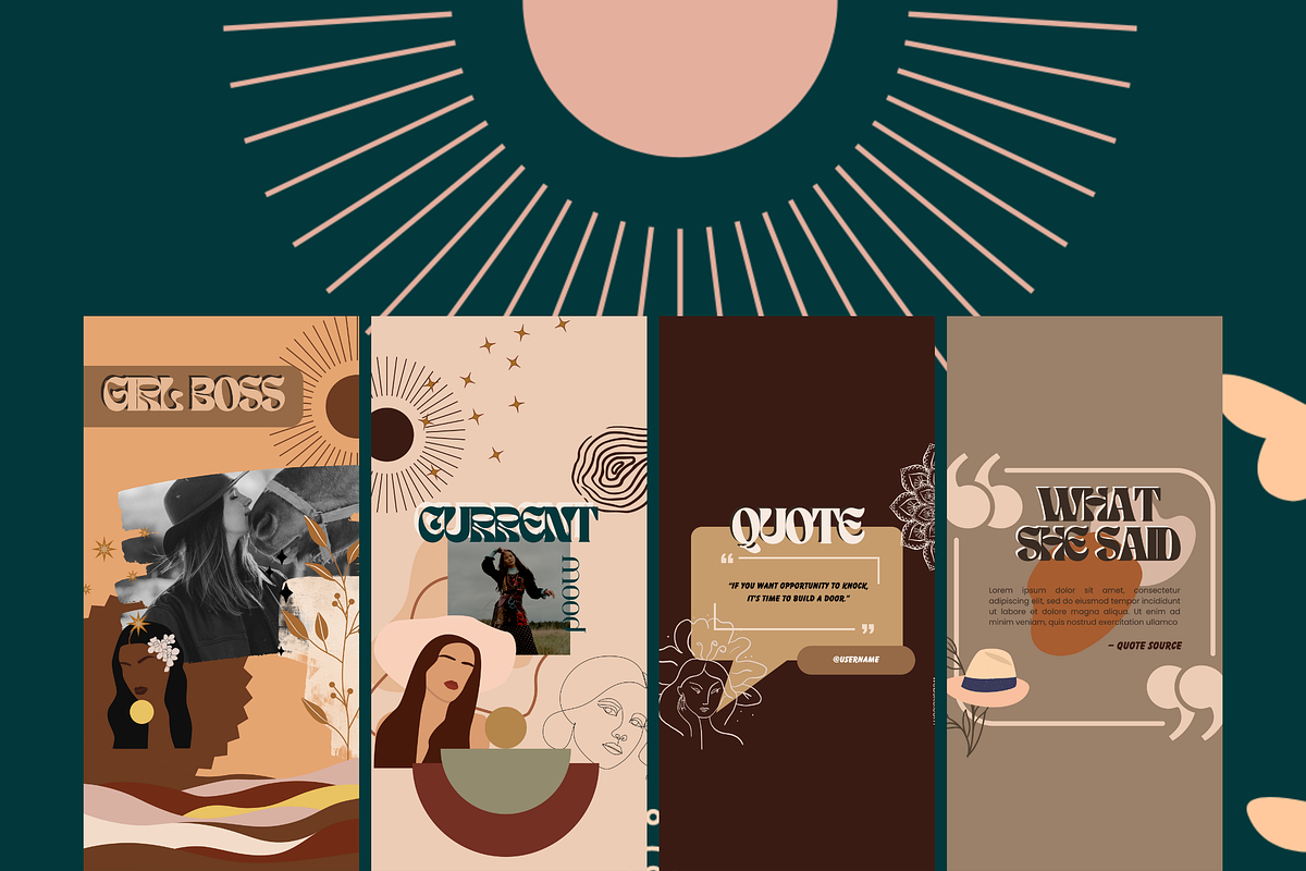 100 Boho Instagram Story Templates, a Social Media Template by The Lone Crowd (Photo 4 of 7)