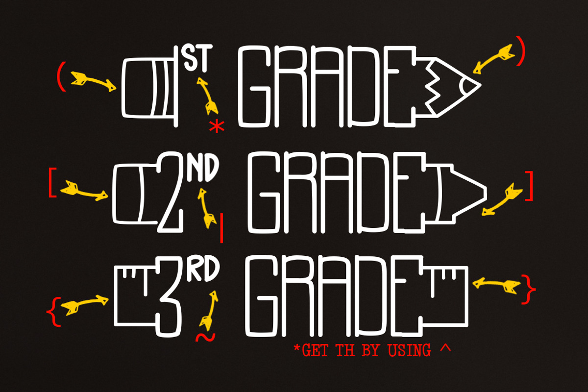 Back to School a Supply Font preview 3
