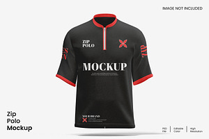 Zip Polo Mockup, an Advertising Mockup by renderstockmarket