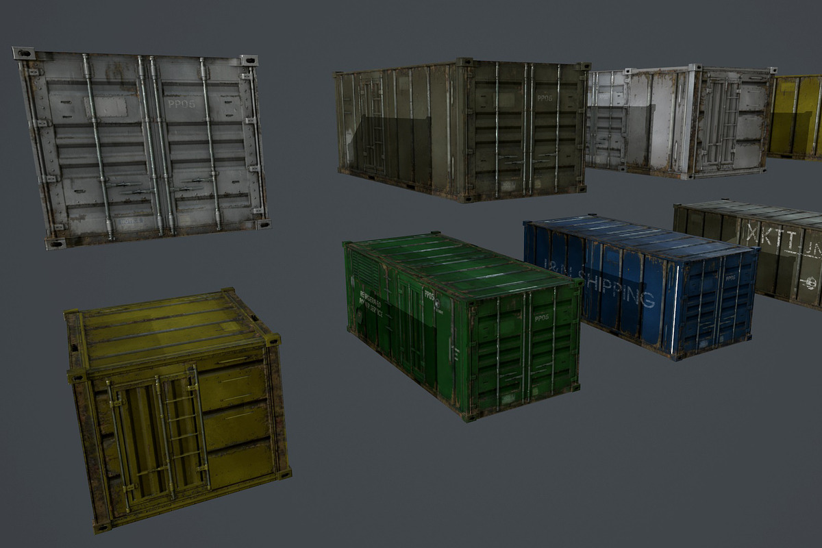 Game & Film - Containers & Tarps, an Object 3D Model by PurePolygons (Photo 3 of 5)