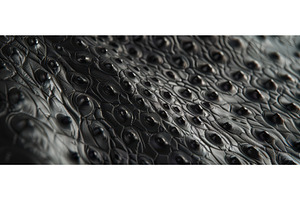 Black ostrich leather texture with, a Background Photo by piter.goskov