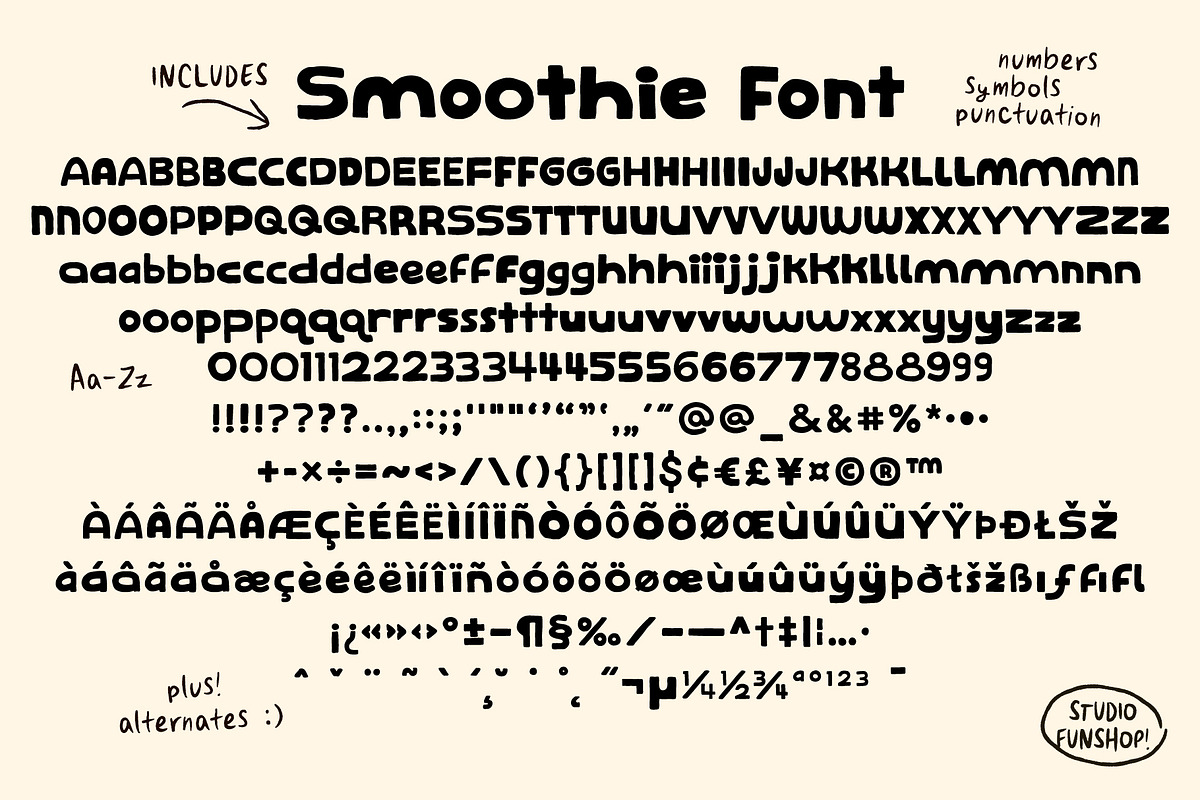 Smoothie Font - Hand Drawn Charm, a Handwritten Font by Studio Funshop by Kelli (Photo 10 of 11)