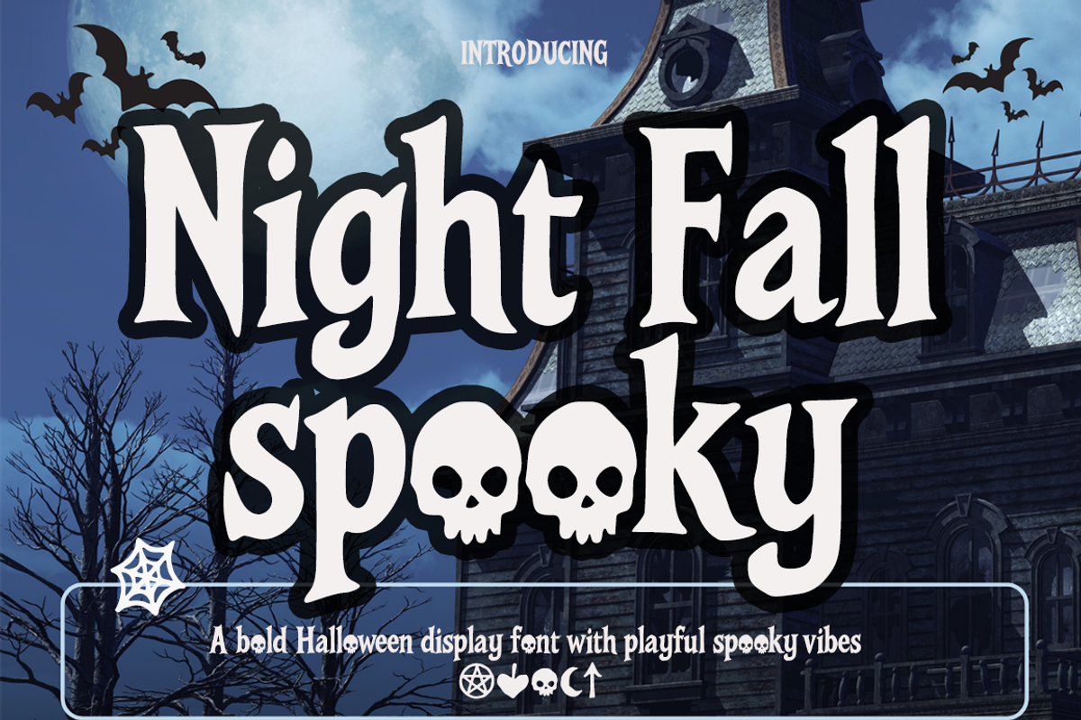 Night Fall Spooky, a Handwritten Font by cocodesign (Photo 1 of 6)
