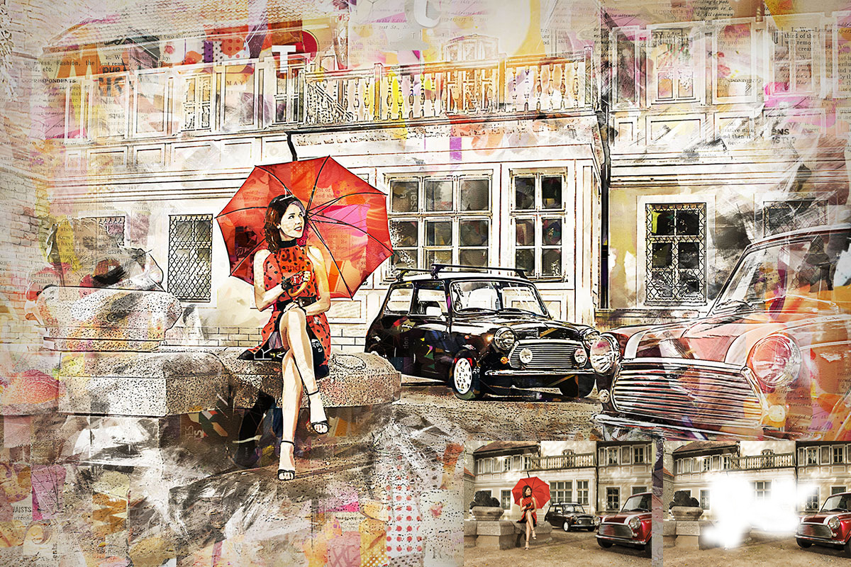 Collage Art Photoshop Action, an Action Add-On by GorynArt (Photo 4 of 18)