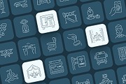 Airport Icon Art Set, an Outline Icon by Prosymbols (Thumbnail 6 of 7)
