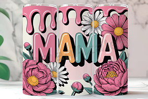 Boho Mama Retro 20oz Tumbler, an Arts & Entertainment Photo by LamanAzalea