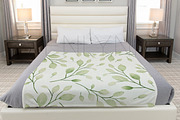Minky Blanket Mockup on Bed #VH08, a Product Mockup by JENLYNN Stock Shop (Thumbnail 2 of 6)