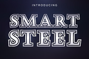 Smart Steel Fonts, a Serif Font by Fox7 By Rattana (Thumbnail 1 of 5)