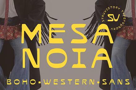 Mesanoia Western Boho Nostalgic Sans, a Sans Serif Font by Struvictory.art