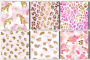 Pink and Gold Leopard Digital Paper, a Pattern Graphic by DreamCafeArt (Thumbnail 5 of 6)