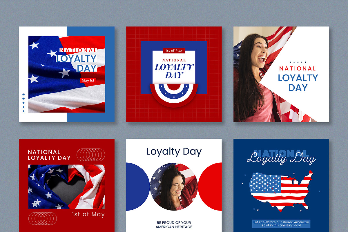 Blue & Red Social Media Set, a Social Media Template by wavebreak (Photo 2 of 2)