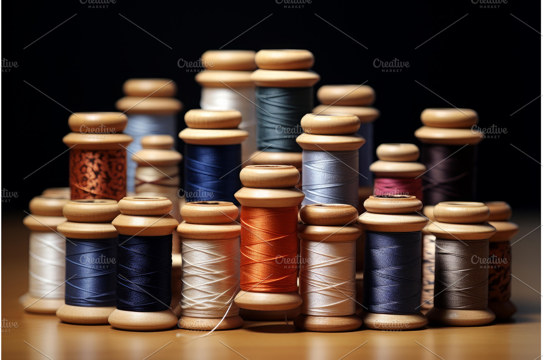 Rustic Pincushion spools thread on, an Arts & Entertainment Photo by Ylivdesign