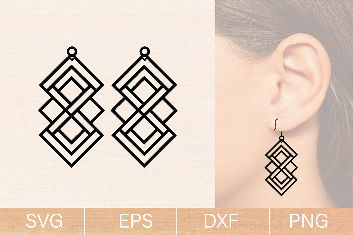 Wood Earrings Laser Cut SVG Bundle, an Object Graphic by jannatulpakhi (Photo 5 of 6)