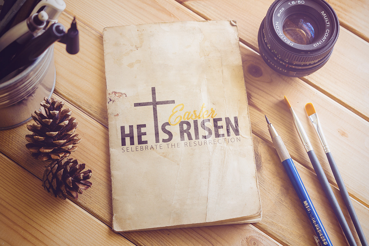 He is Risen. Easter Emblems/Logo, a Branding & Logo Template by Leo Edition