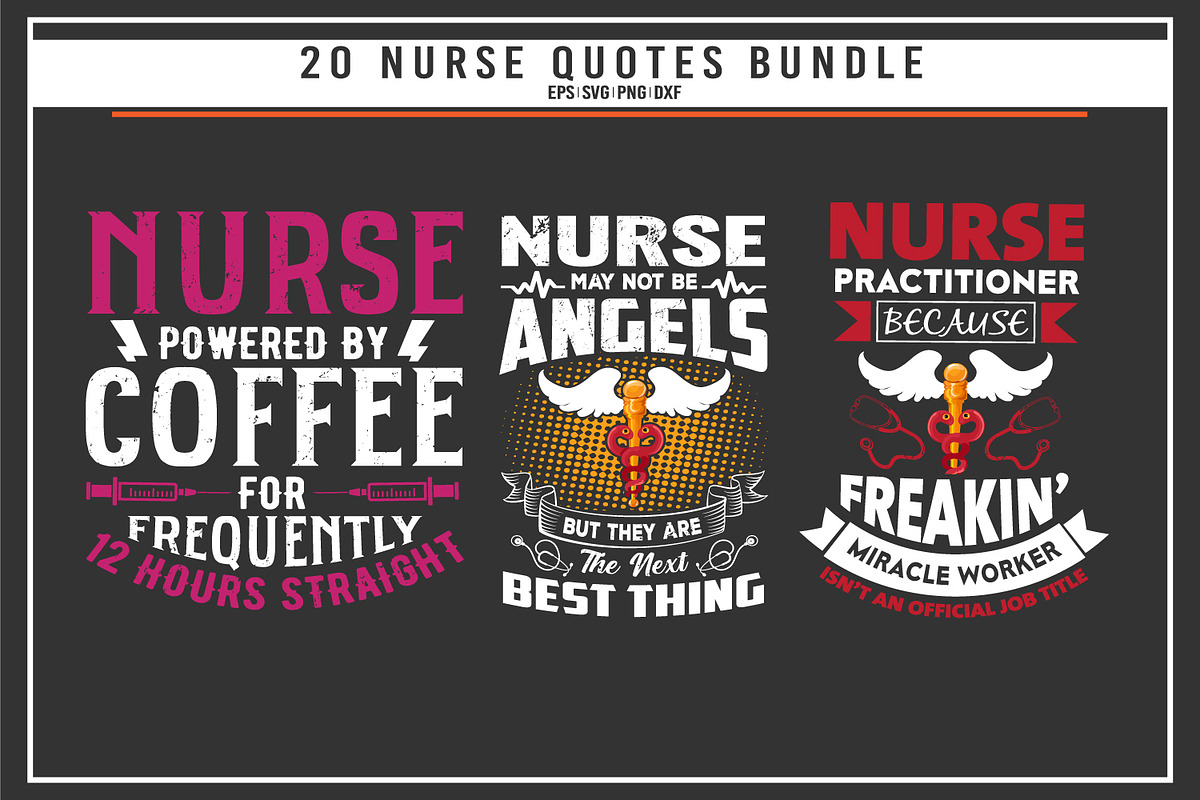 Nurse 20 quotes t shirt bundle, a Graphic by Uniquesvg99 (Photo 3 of 7)