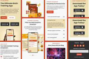 Focus - Brain Games Landing Page