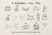 Baby Shower |Whimsical Sketch Bundle, an Illustration by Artalia (Thumbnail 3 of 5)