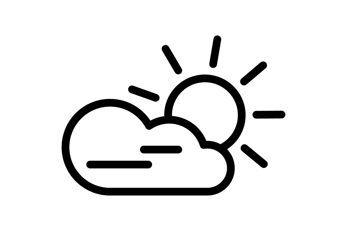 Fog Day icon, an Outline Icon by Sumberpangan