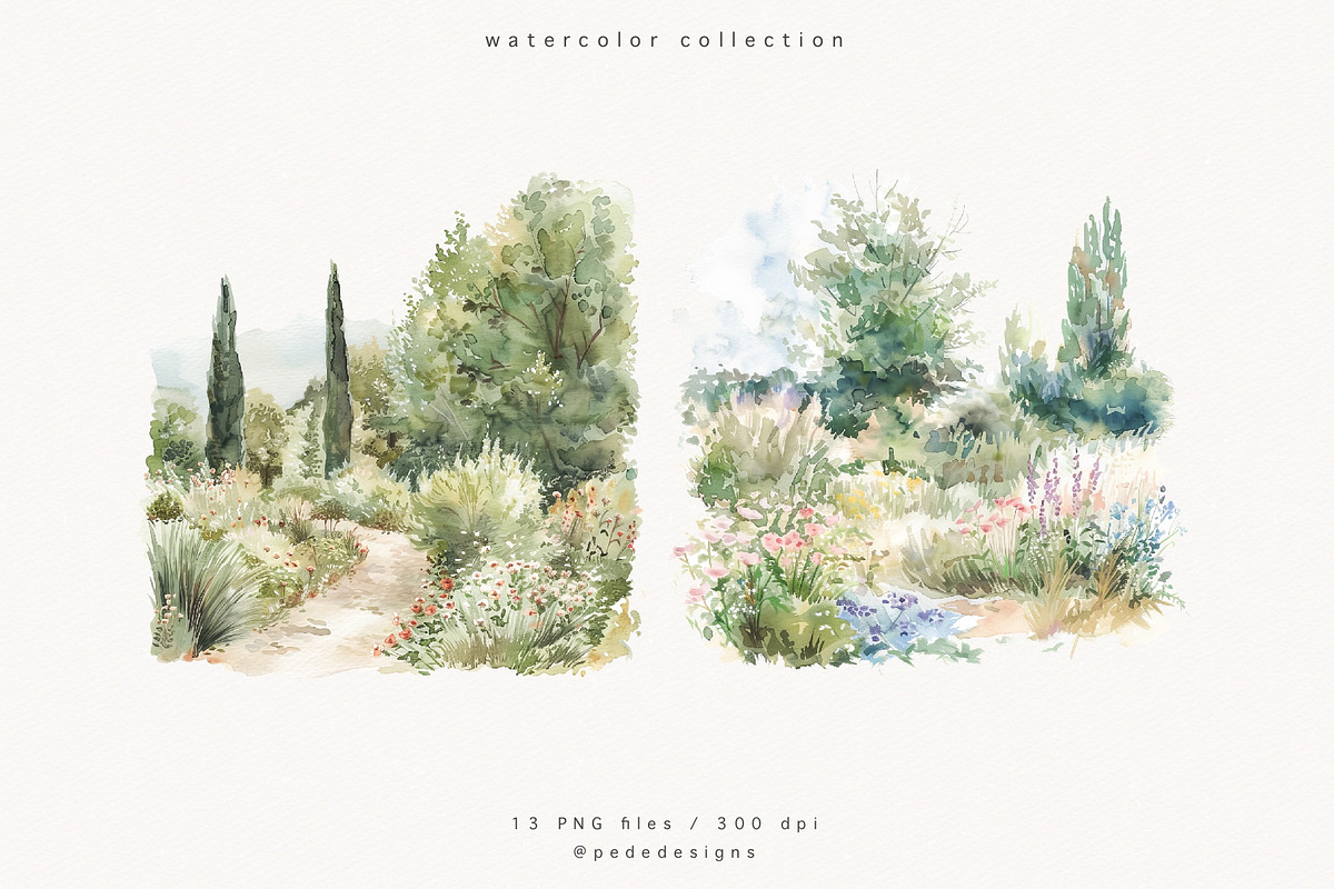 Monet's Garden, a Decorative Illustration by PeDe Designs (Photo 5 of 13)